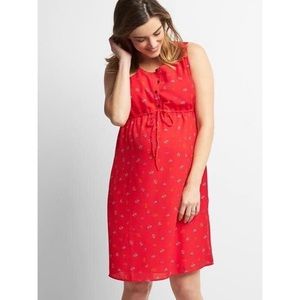 NWOT Gap floral sleeveless maternity Dress Sz L